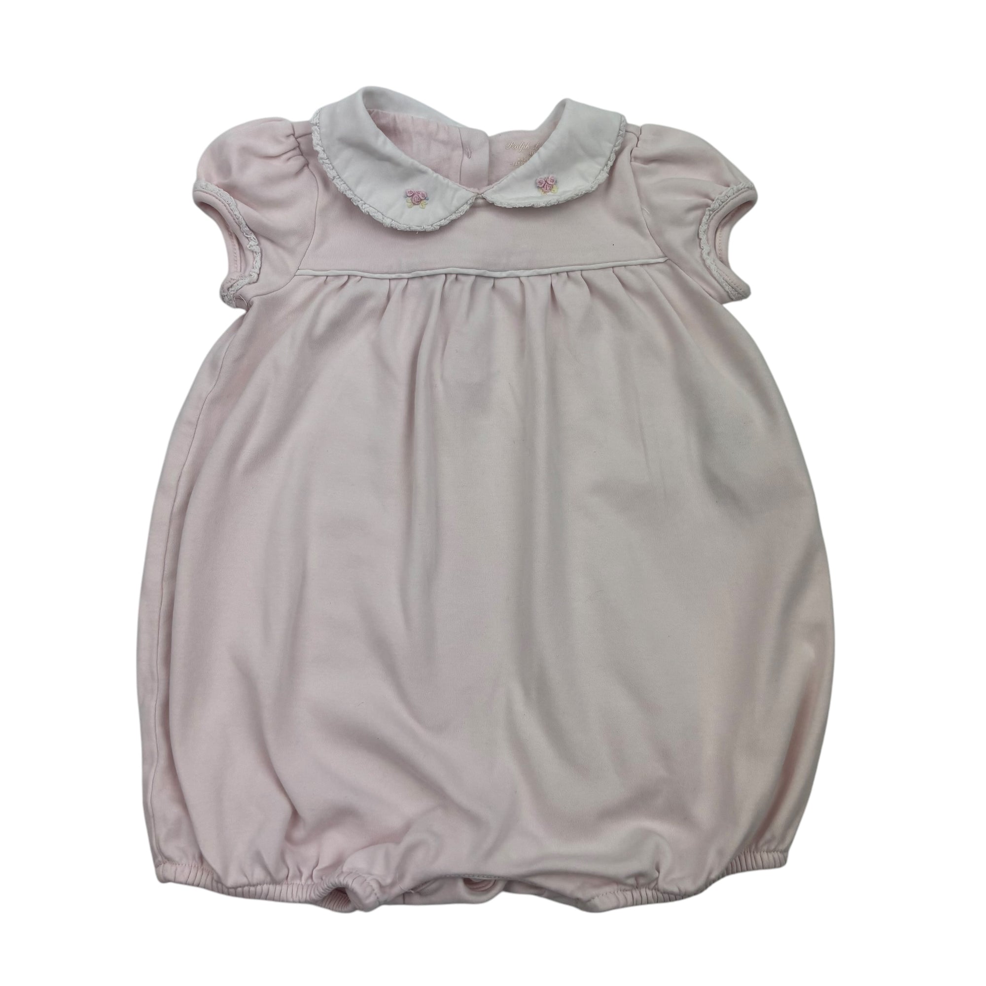 Ralph Lauren Pink Puff Romper, Size 0