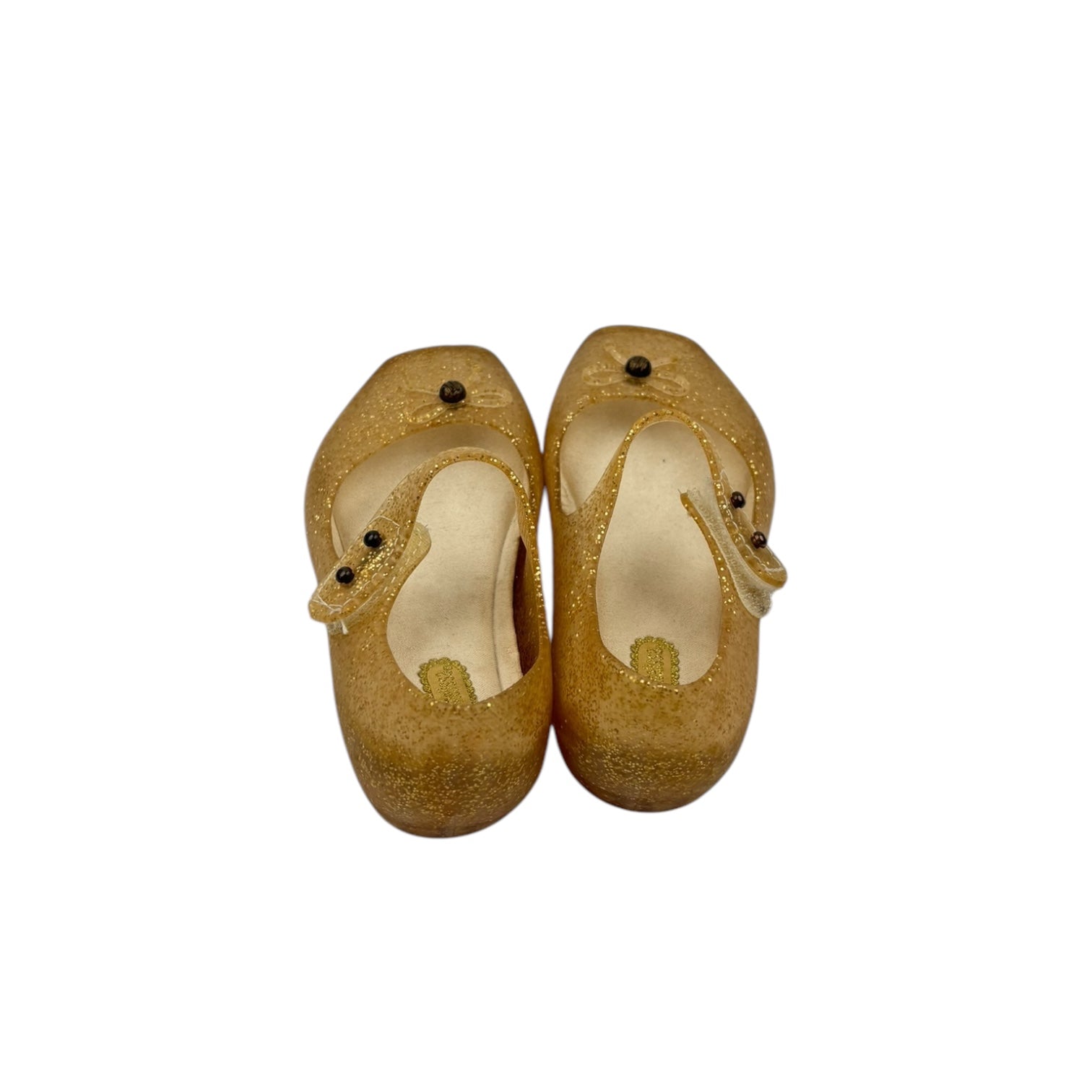 Mini Melissa Gold Ballet Sandals, Size EU 24