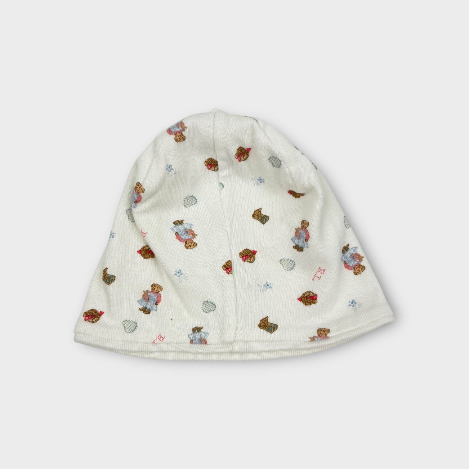 Ralph Lauren White Pattern Beanie, One Size