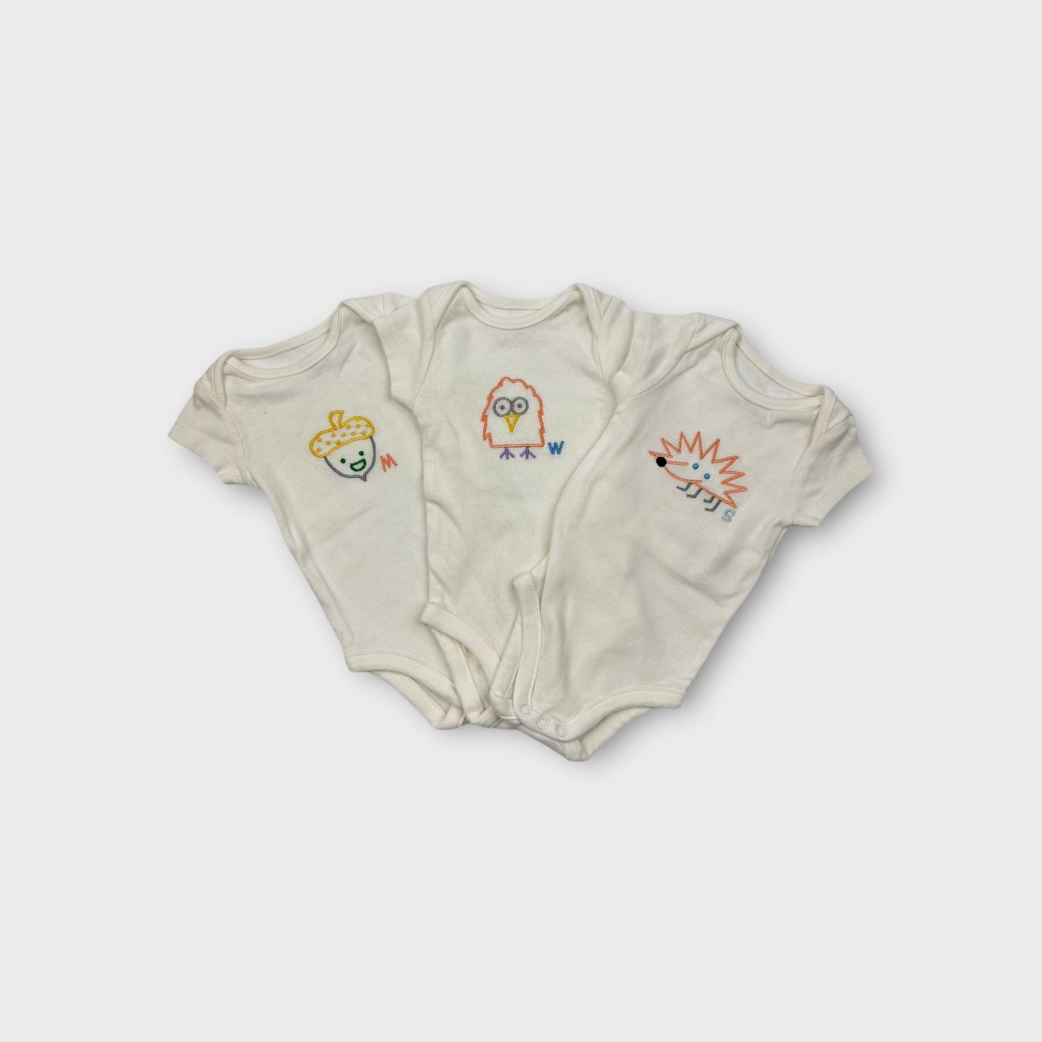 Stella McCartney Short Sleeve Bodysuit 3 Pack, Size 0000