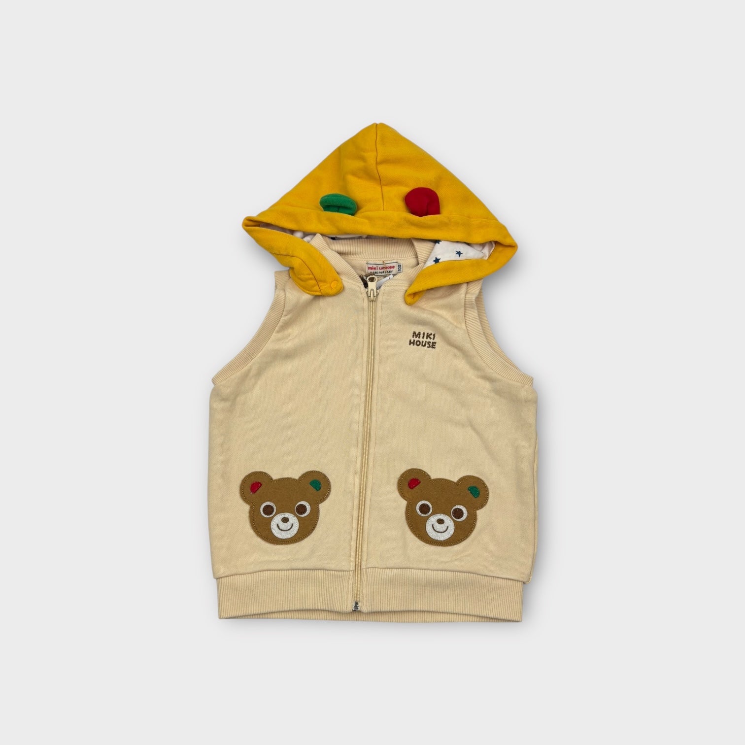 Miki House Teddy Vest, Size 3-4