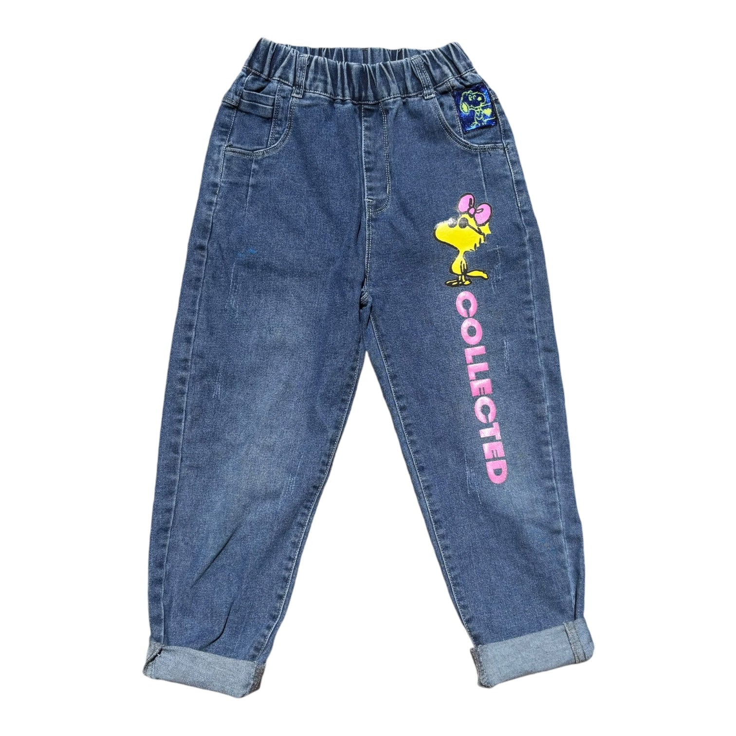 Snoopy Denim Jeans, Size 6-7