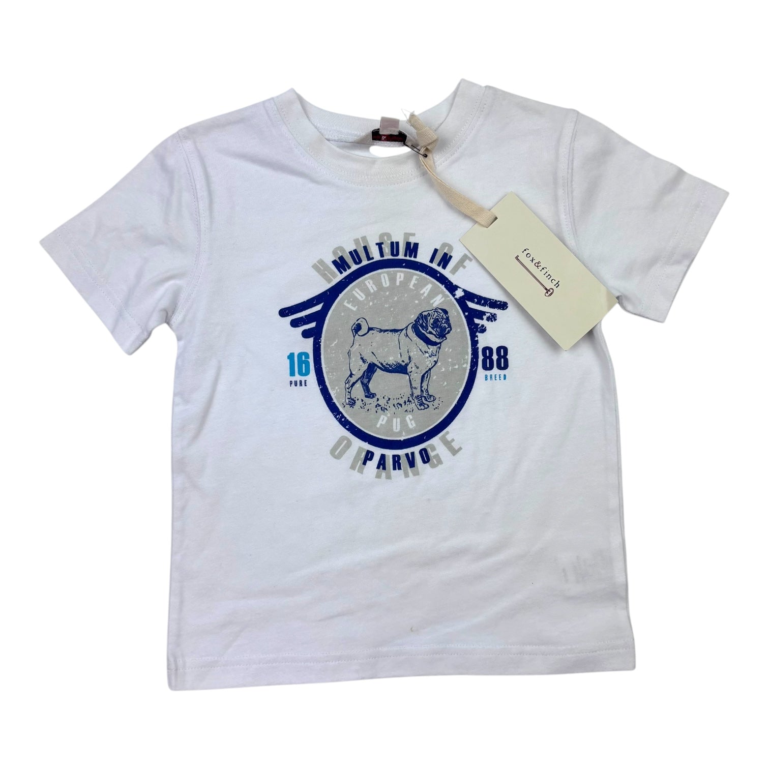Fox & Finch Bulldog T-shirt, Size 2
