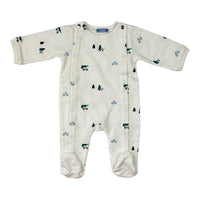 Jacadi Paris White Fleece Lined Onesie, Size 000