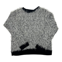 Black, White Knit Jumper, Size 10-11