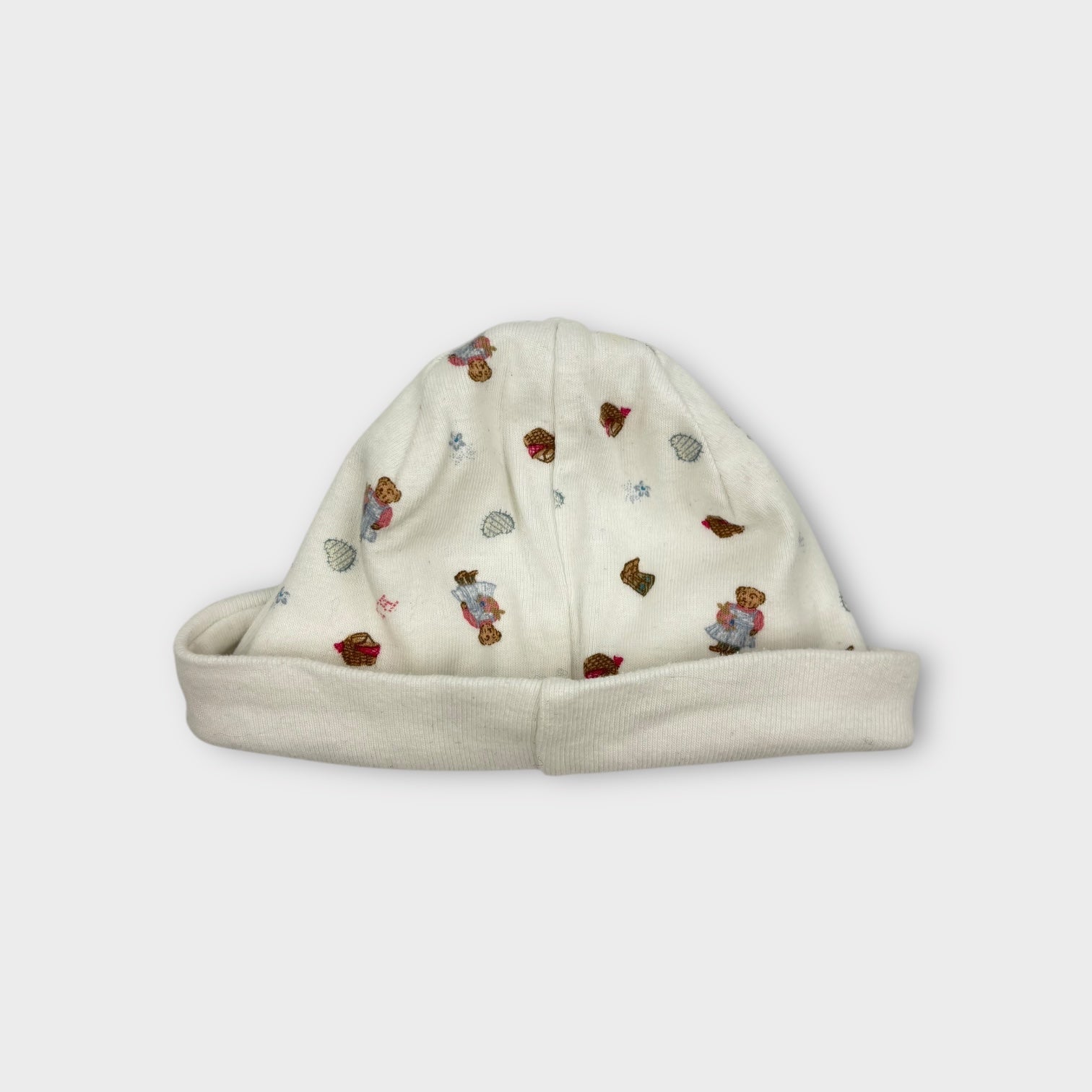 Ralph Lauren White Pattern Beanie, One Size