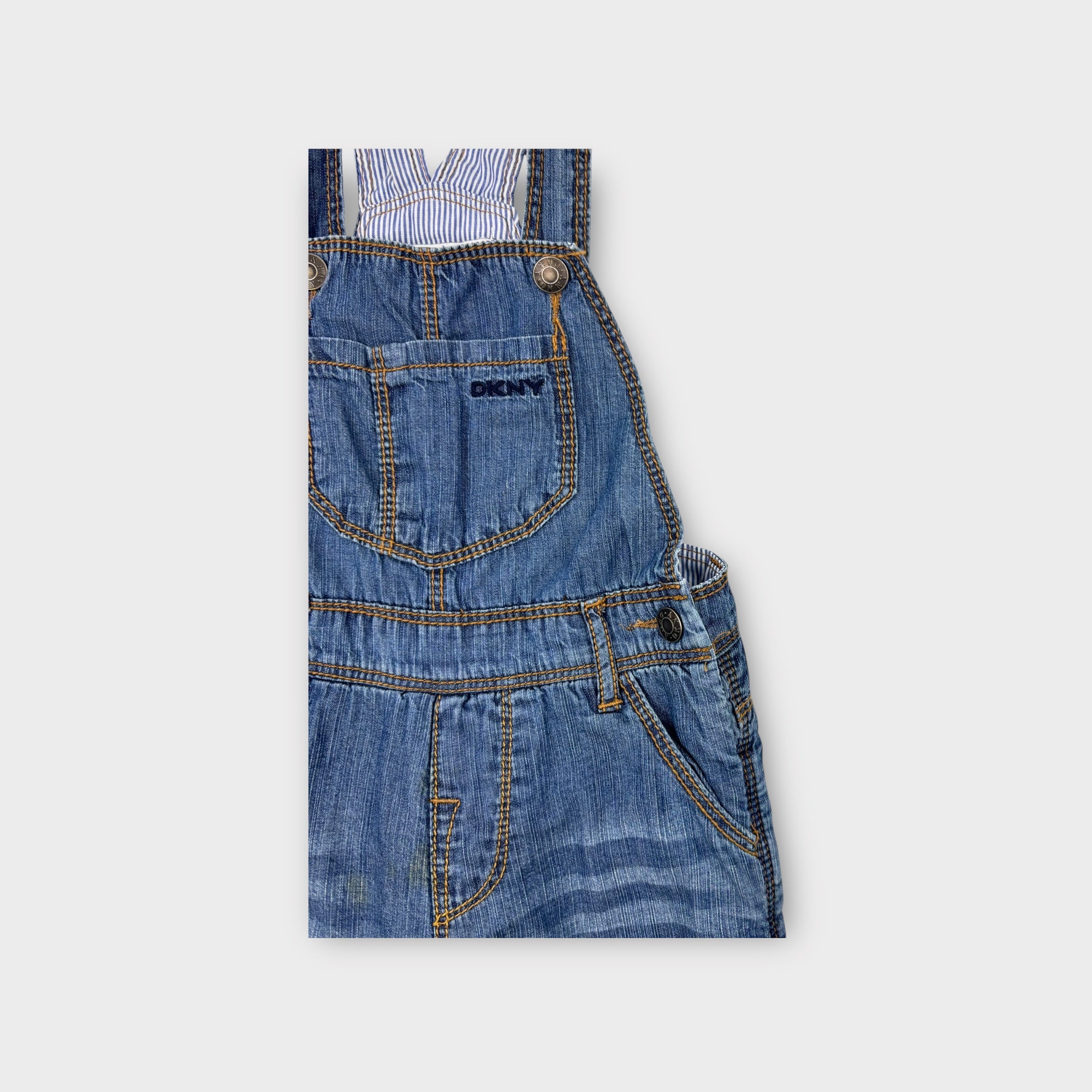 DKNY Denim Lined Overalls, Size 1