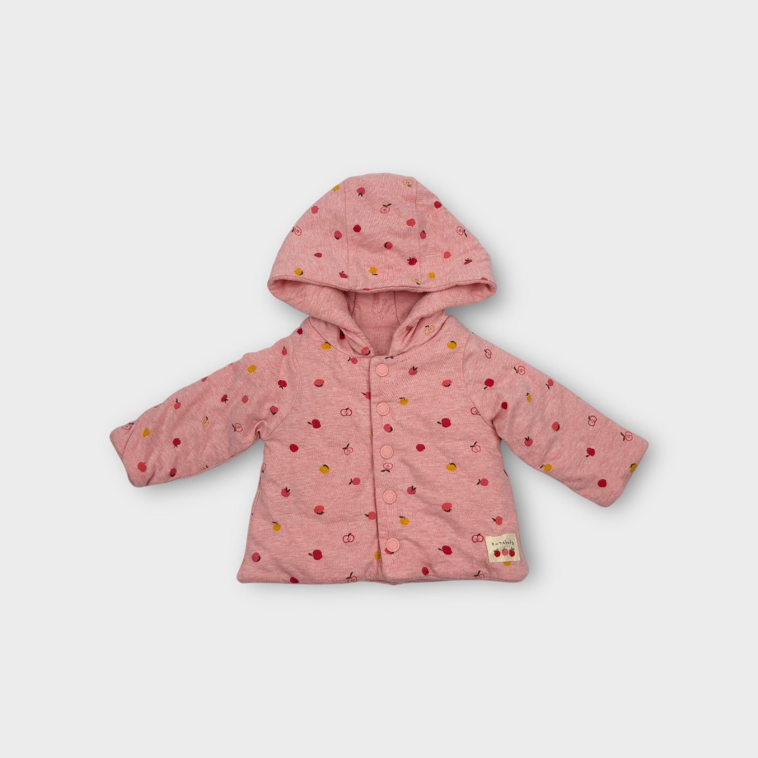 Purebaby Pink Reversible Padded Jacket, Size 000