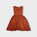 Grown Rust Knit Pinafore Dress, Size 3-4