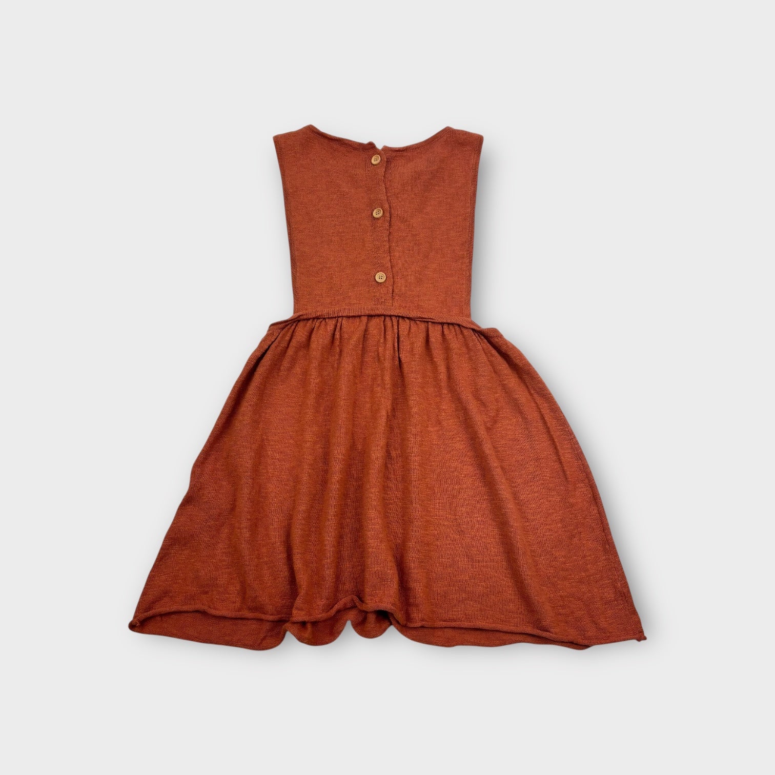 Grown Rust Knit Pinafore Dress, Size 3-4