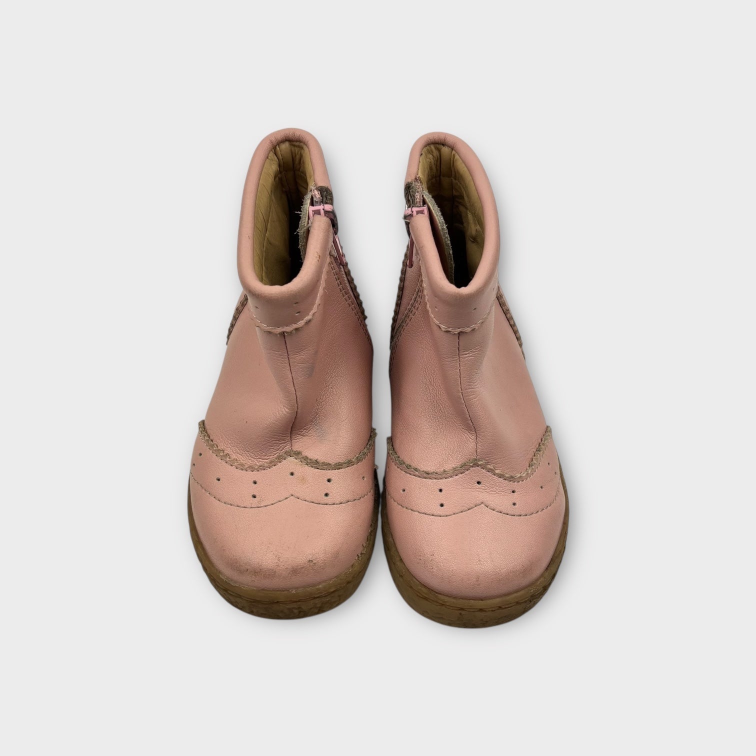 Walnut Melbourne Pink Leather Boots, Size EU 24