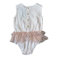 Bella + Lace Muslin Romper, Size 0
