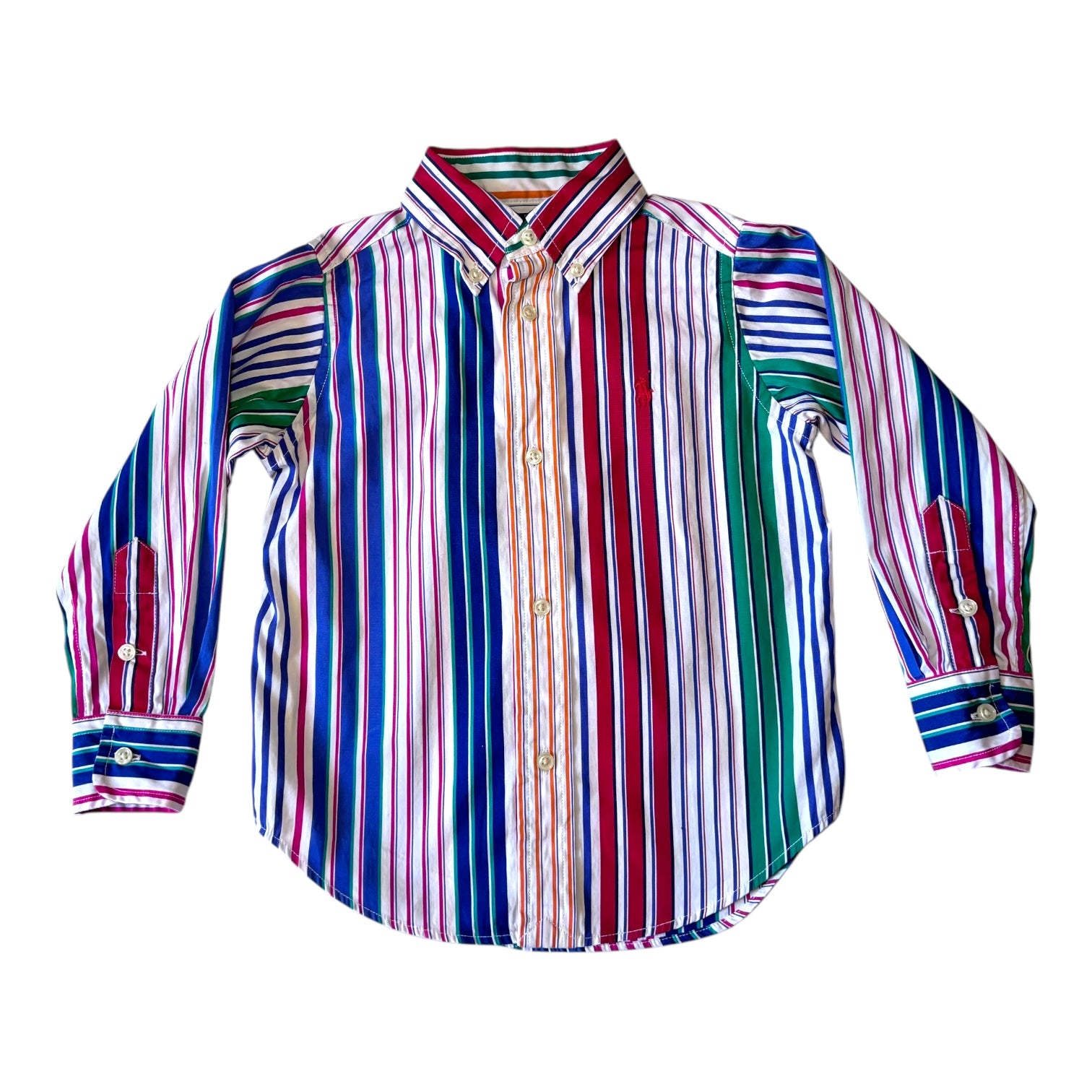 Ralph Lauren Colourful Stripe Shirt, Size 2