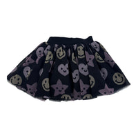 Hux Black Smiley Tulle Skirt, Size 2
