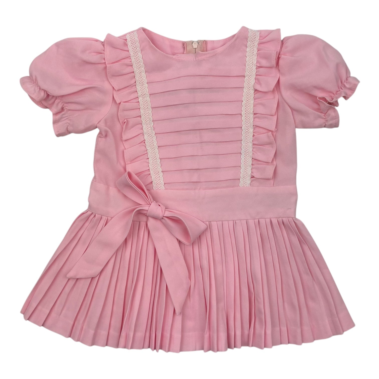 Little Anne Vintage Pink Pleated Dress, Size 1