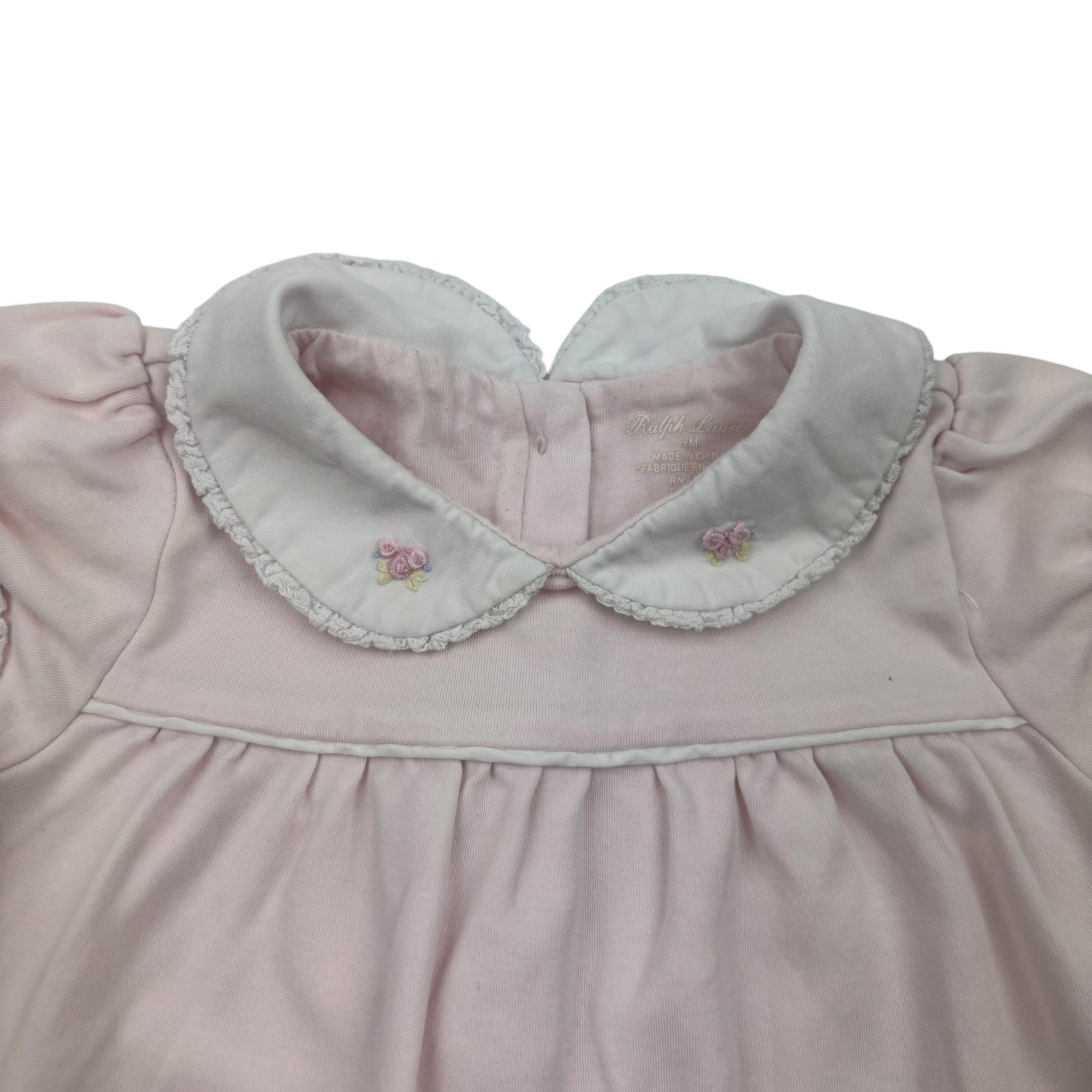 Ralph Lauren Pink Puff Romper, Size 0