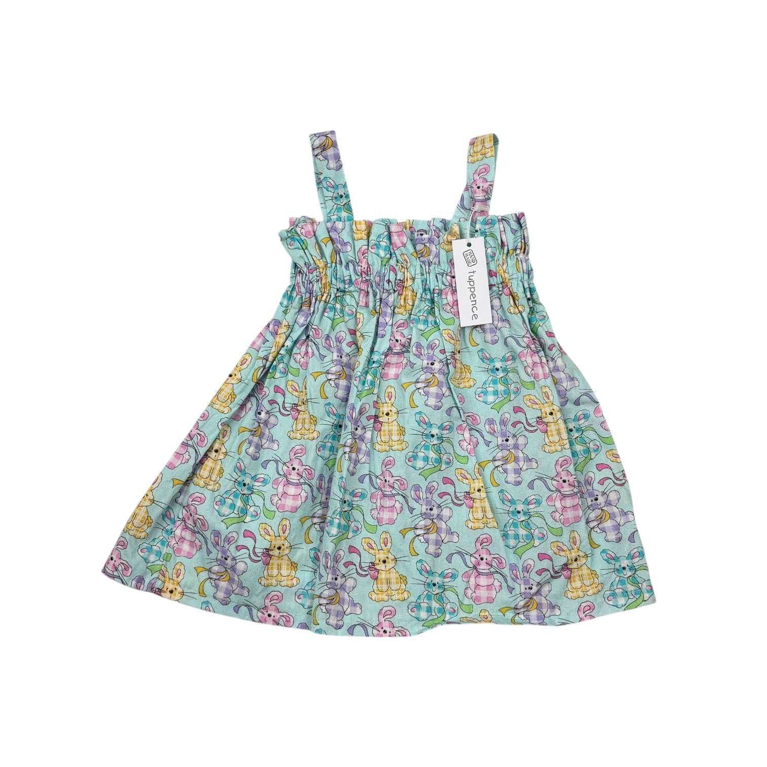 Handmade Bunny Print Dress, Size 2