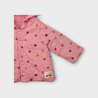 Purebaby Pink Reversible Padded Jacket, Size 000