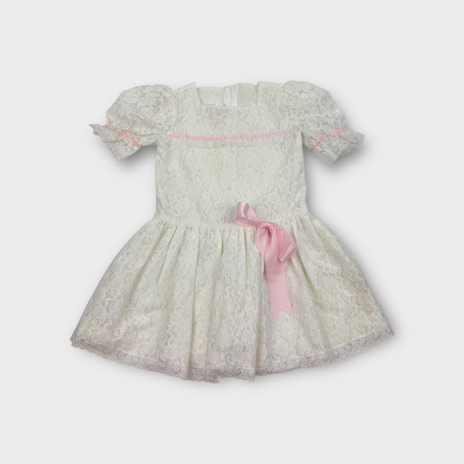 Vintage White Lace Dress, Size 5
