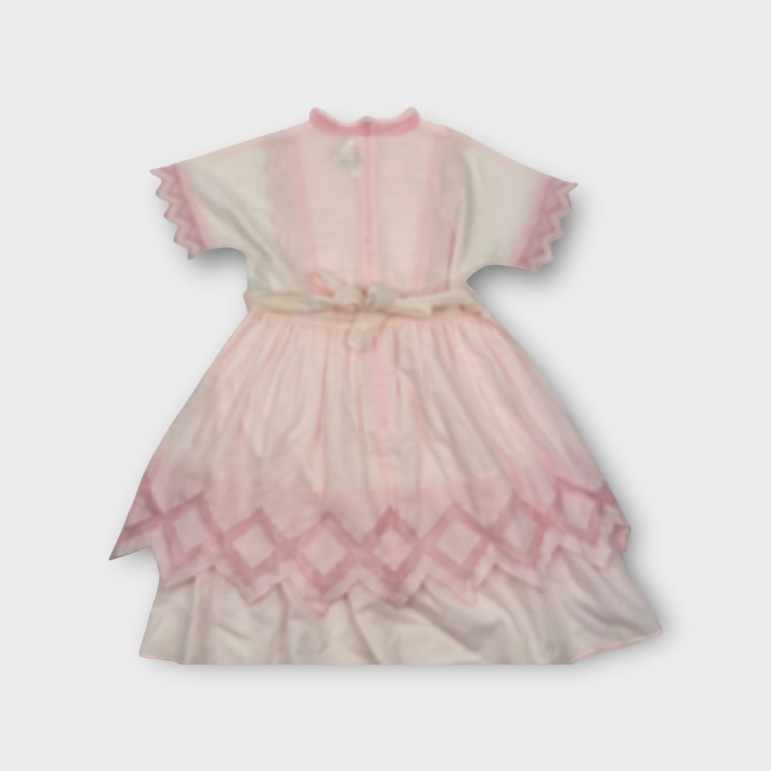 Vintage Pink Pleated Dress, Size 8