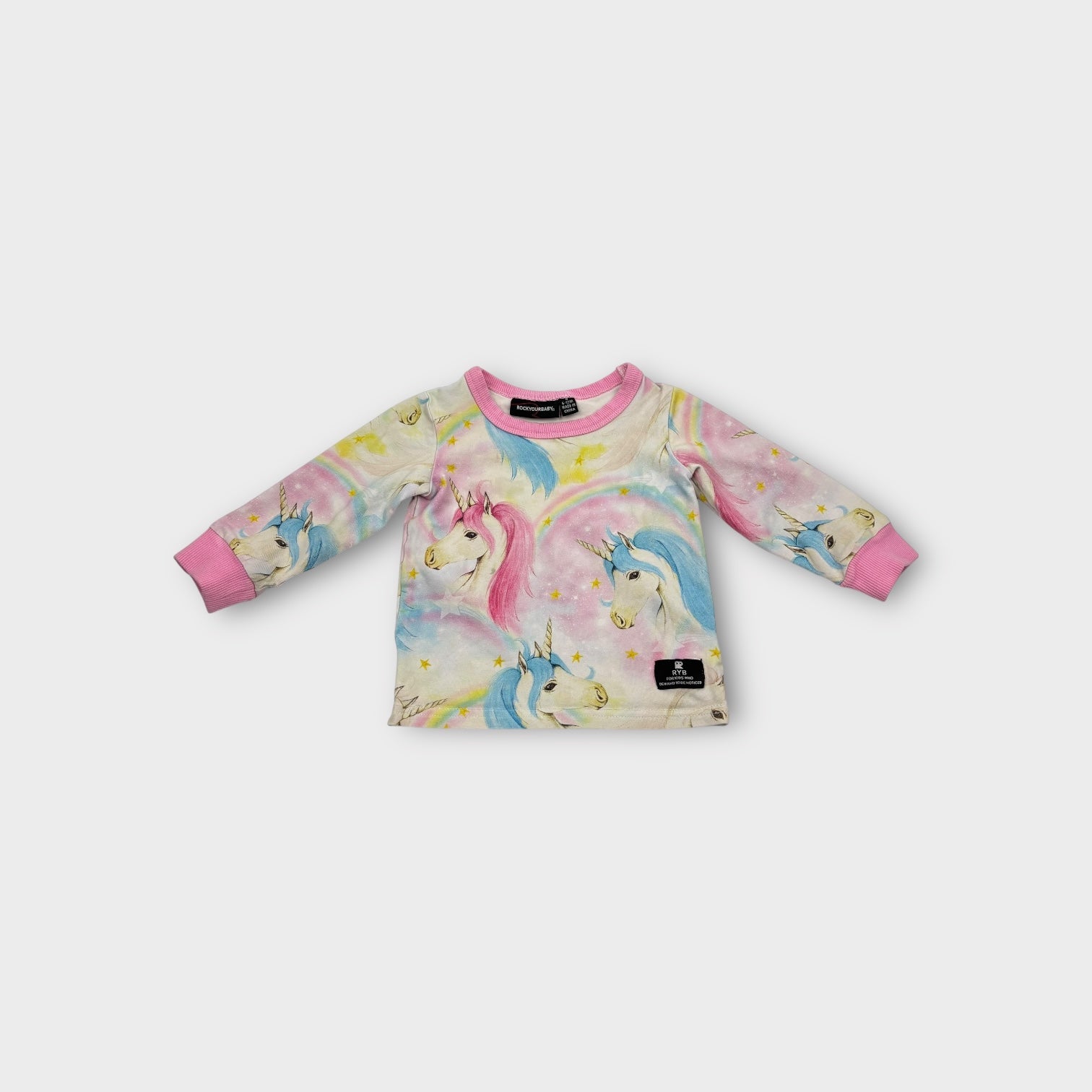 Rock Your Baby Unicorn Print Top, Size 0