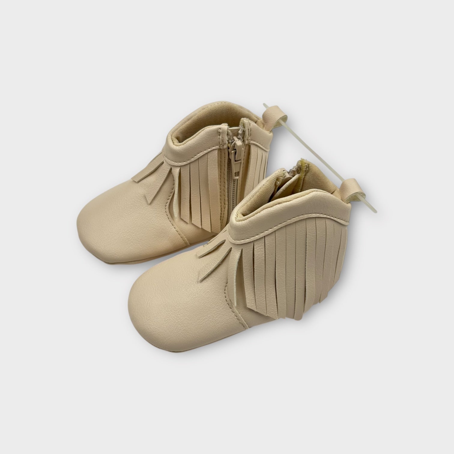 Seed Cream Fringe Boots, Size EU 18