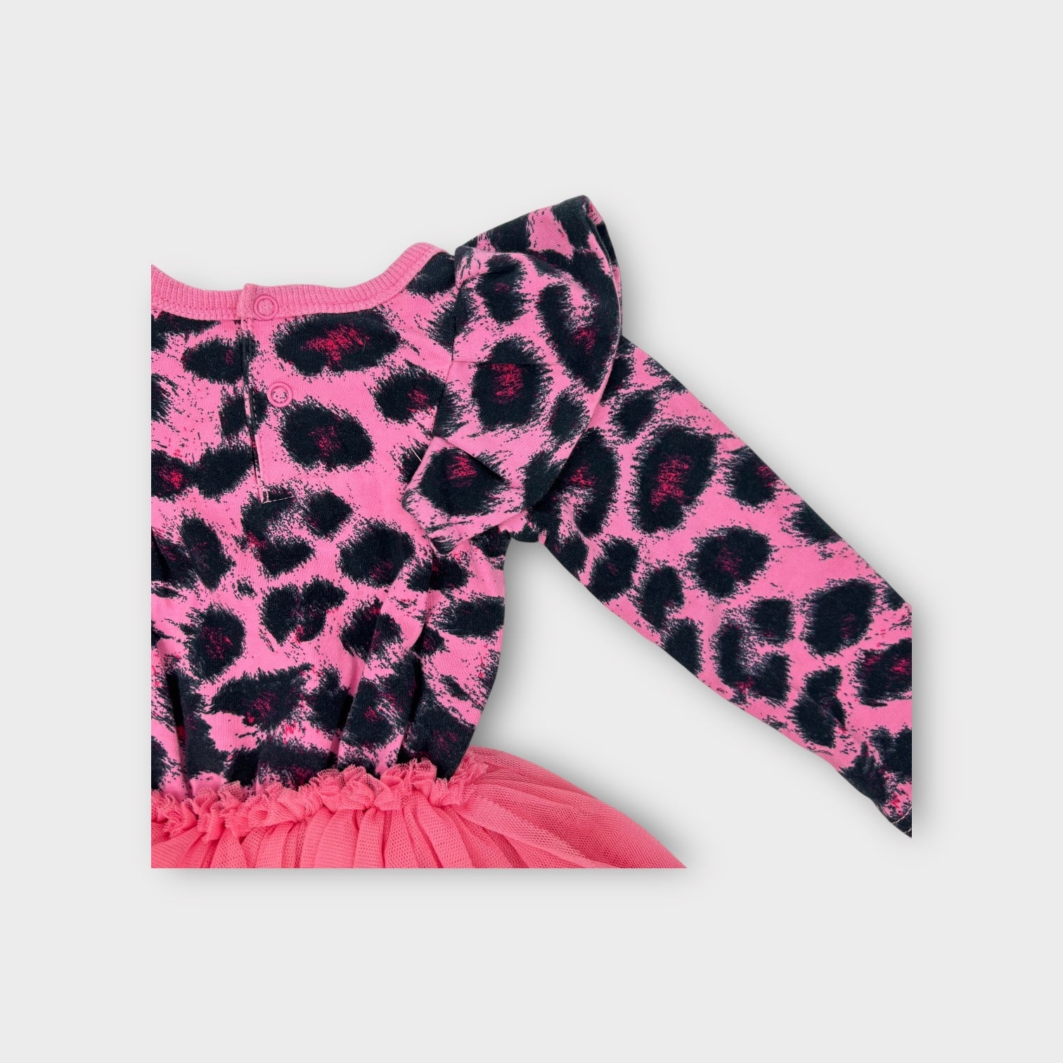 Rock Your Baby Pink Leopard Bodysuit, Size 00