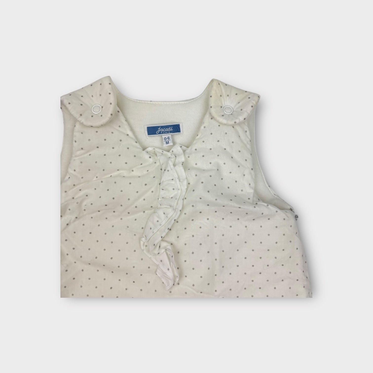 Jacadi Paris White Winter Sleep Sack, Size NB-0