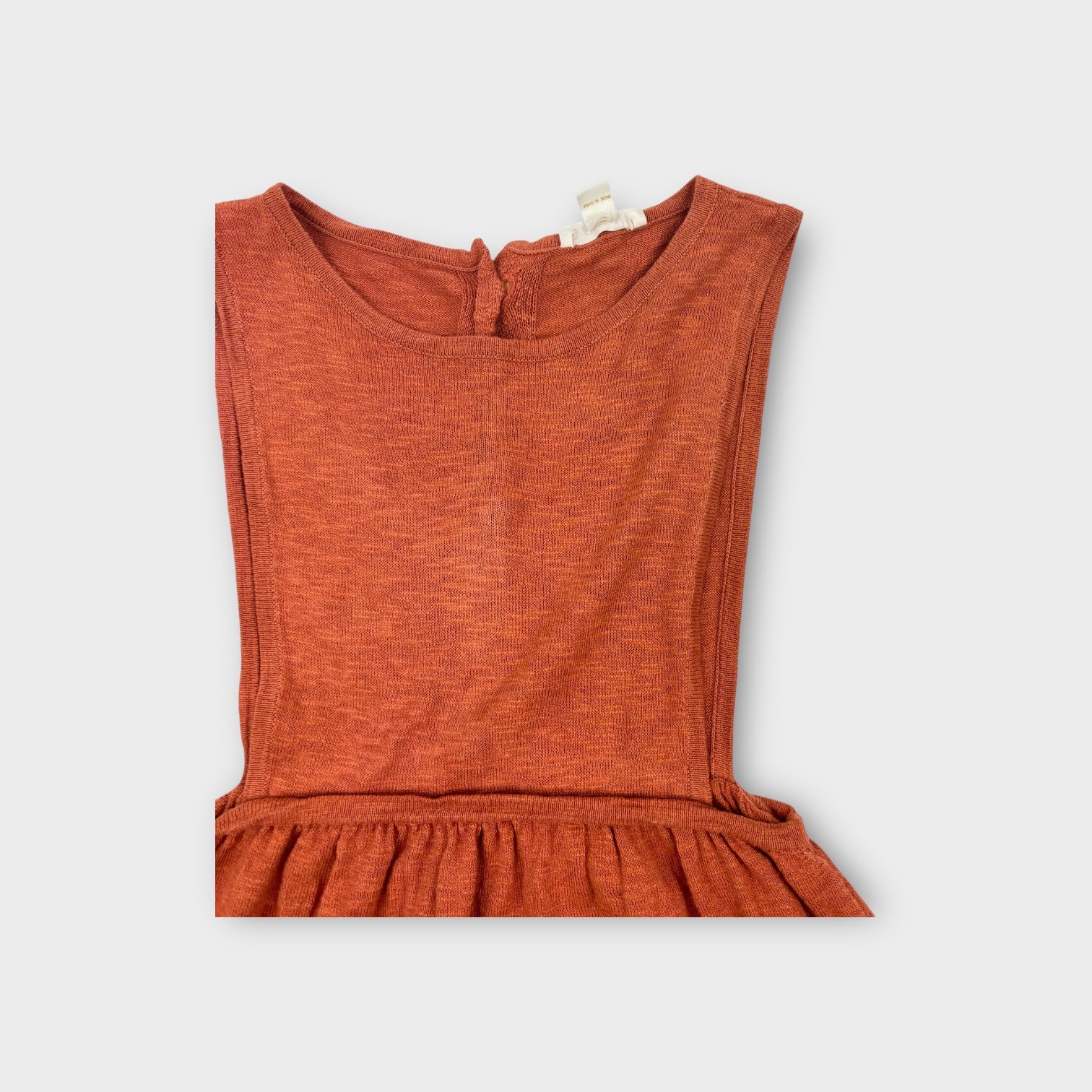 Grown Rust Knit Pinafore Dress, Size 3-4
