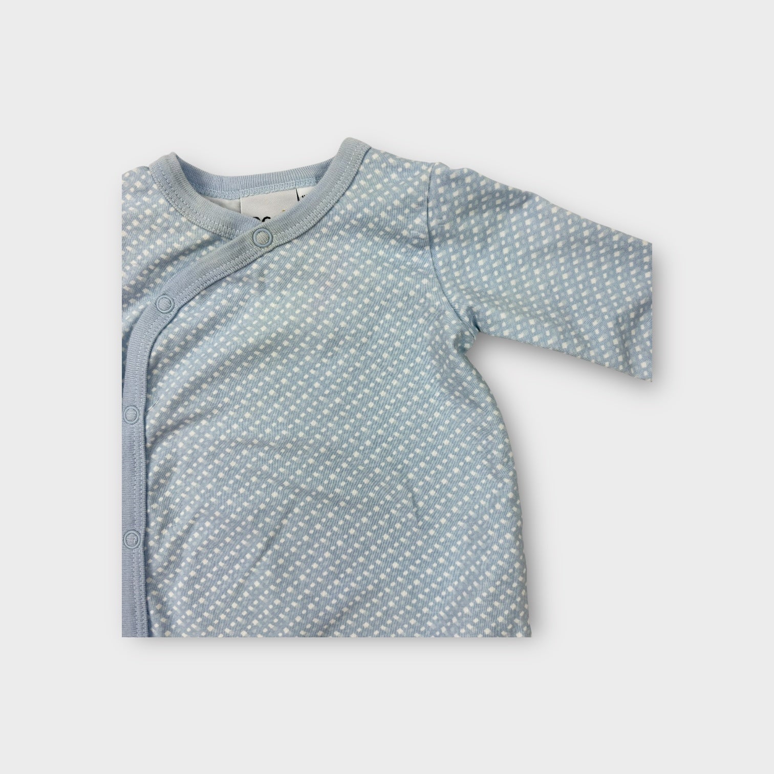 Hugo Boss Blue Patterned Onesie, Size 0000