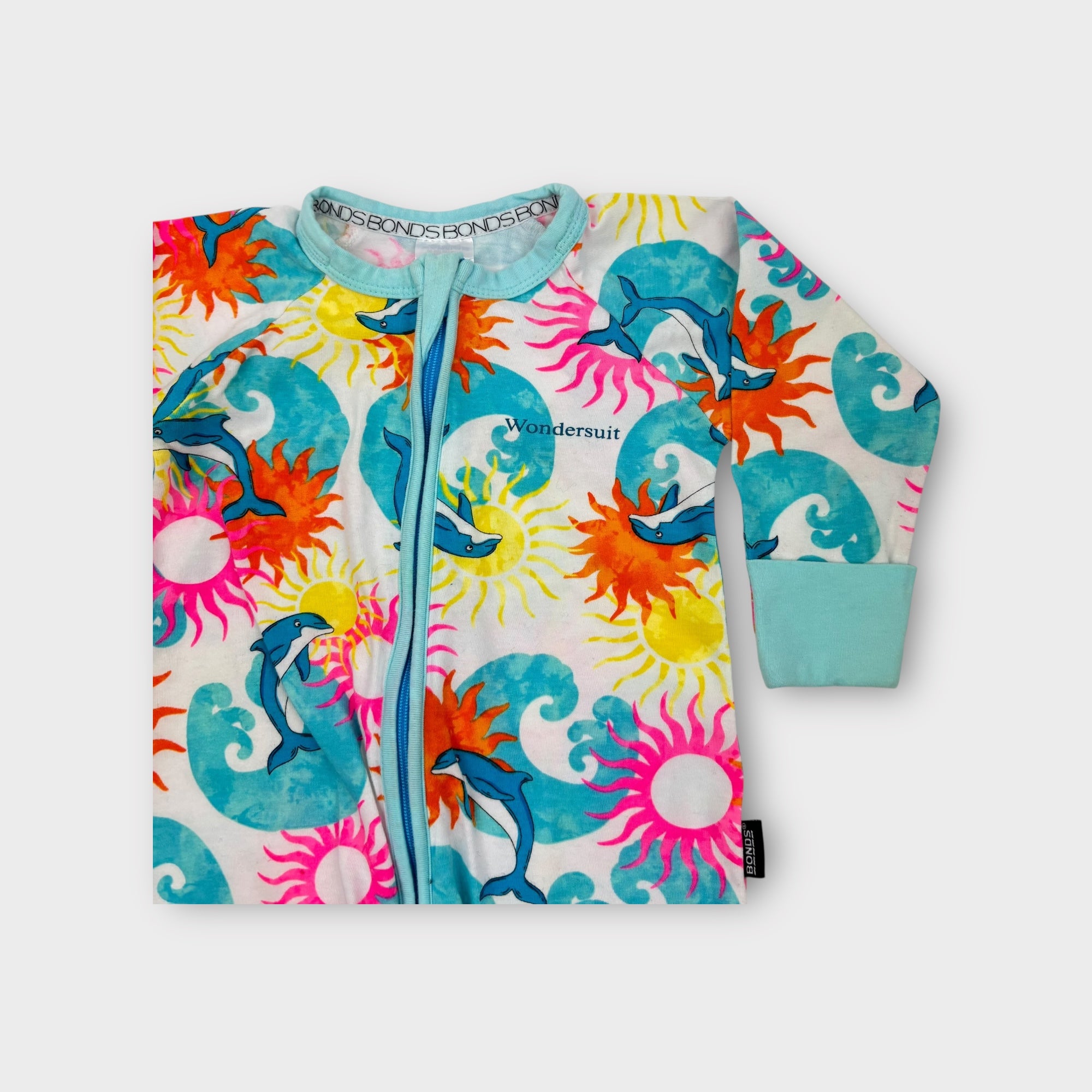 Bonds Dolphin Print Onesie, Size 0