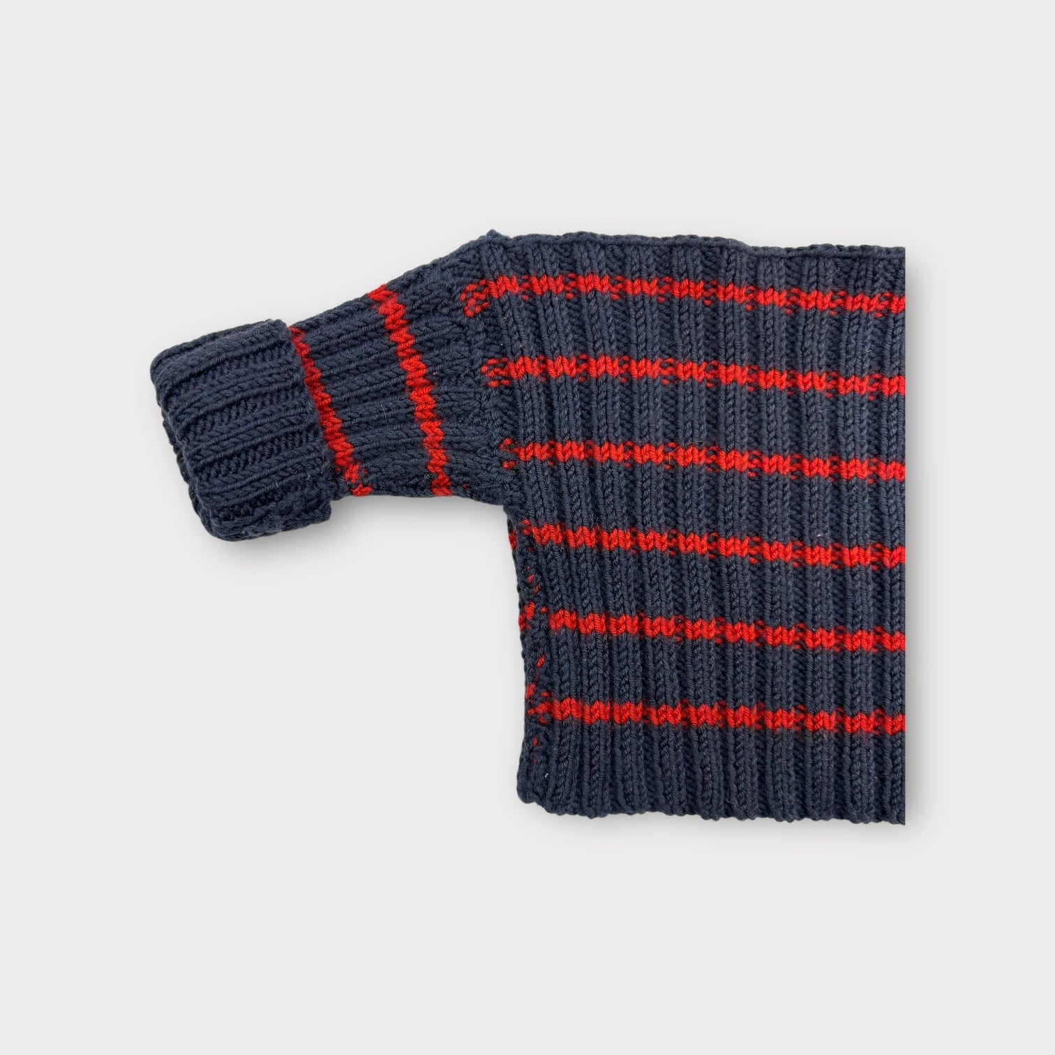 Handmade Red and Blue Knit, Newborn