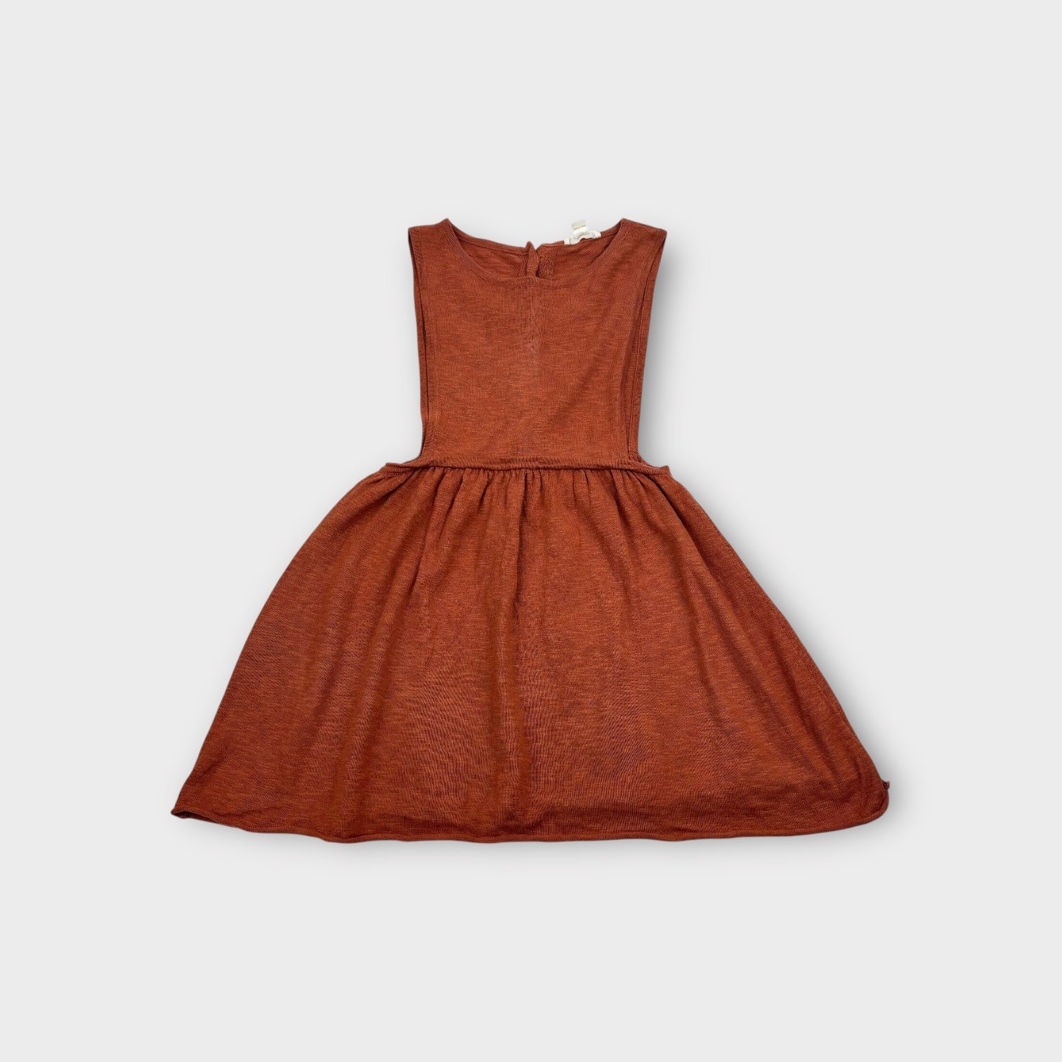 Grown Rust Knit Pinafore Dress, Size 3-4
