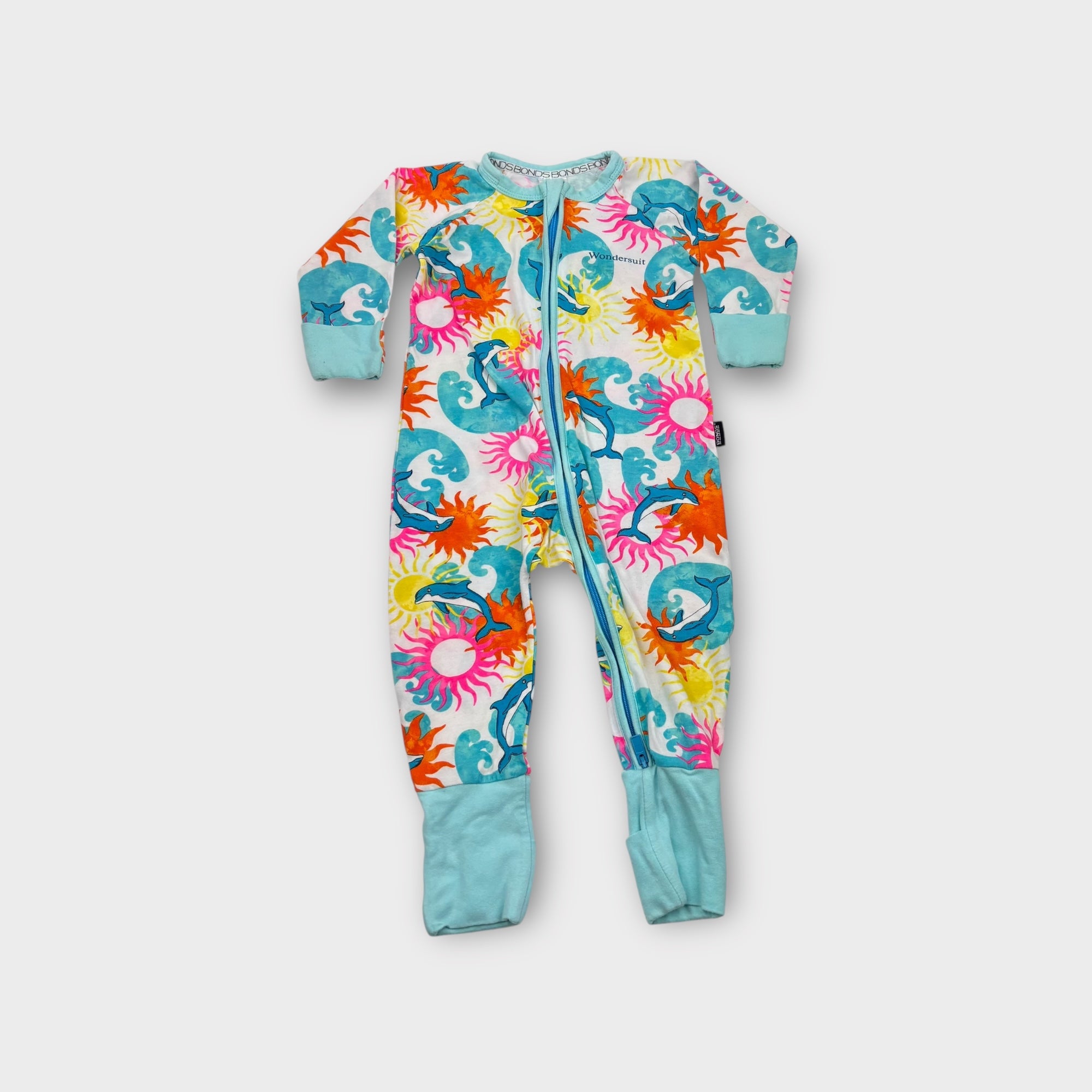 Bonds Dolphin Print Onesie, Size 0