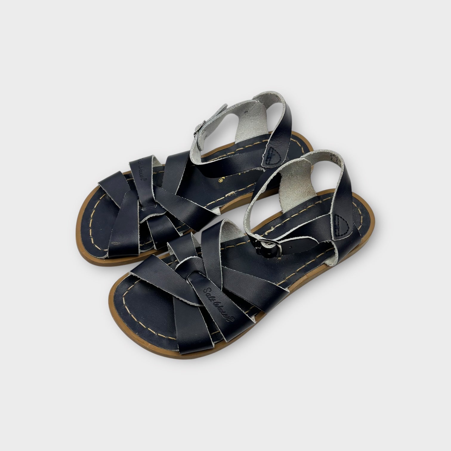 Navy Saltwater Sandals, Size  EU 34