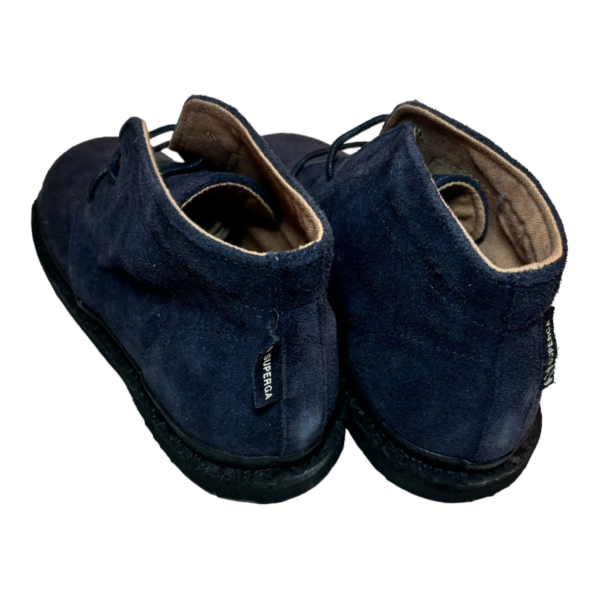 Superga Blue Suede Boots, Size EUR 31