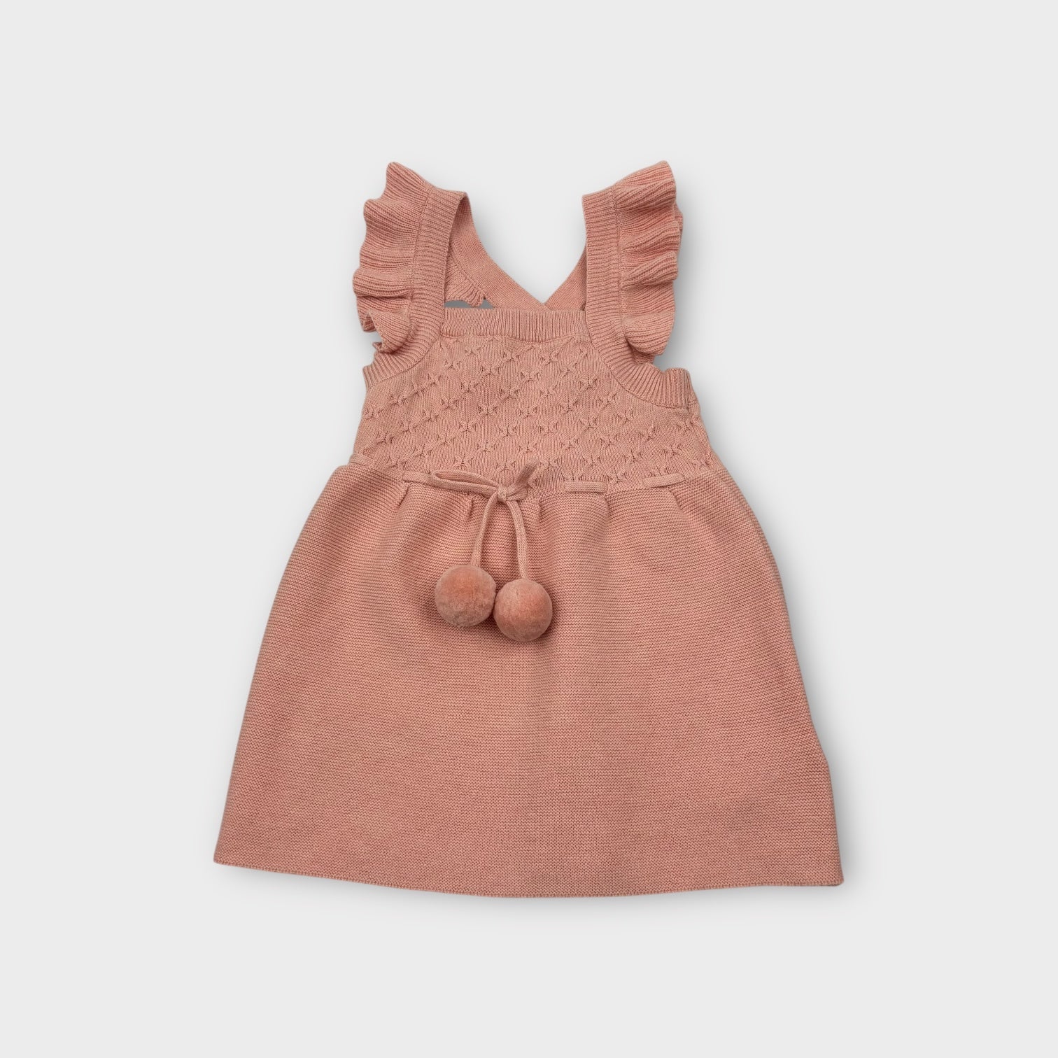 Purebaby Knitted Pinafore Dress, Size 0