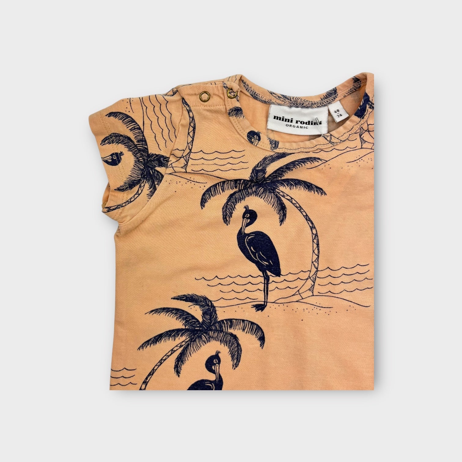 Mini Rodini Bird Print T-Shirt, Size 0
