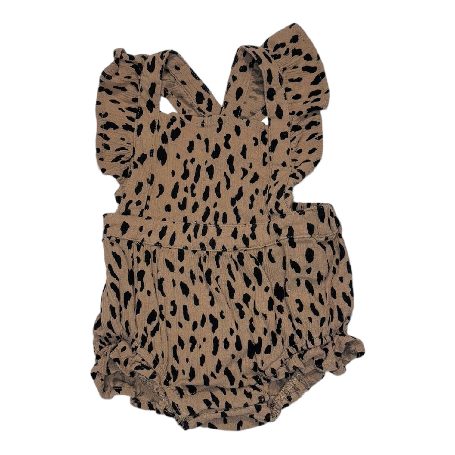 Seed Leopard Print Romper, Size 000