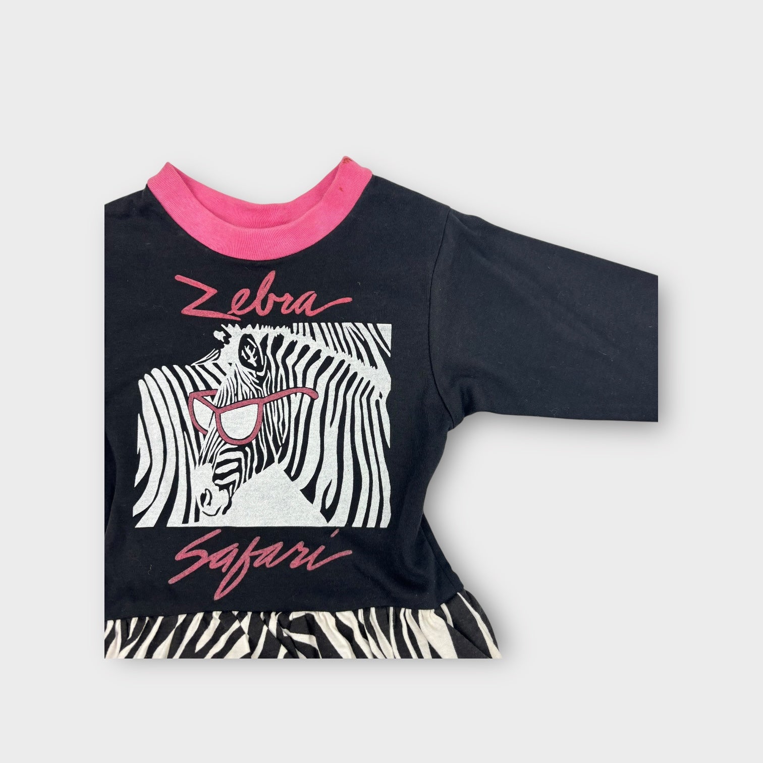 Vintage Zebra Safari Dress, Size 4