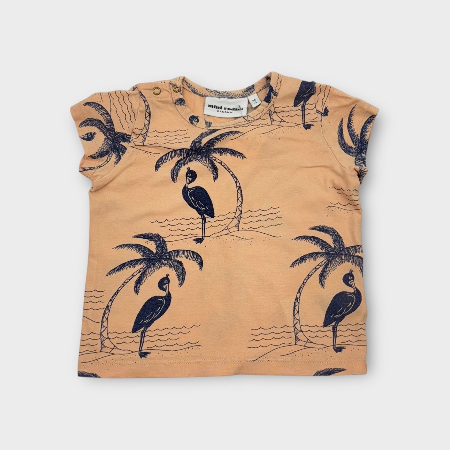 Mini Rodini Bird Print T-Shirt, Size 0