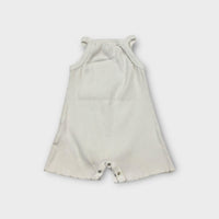 Milk Ribbed Romper, Size 3