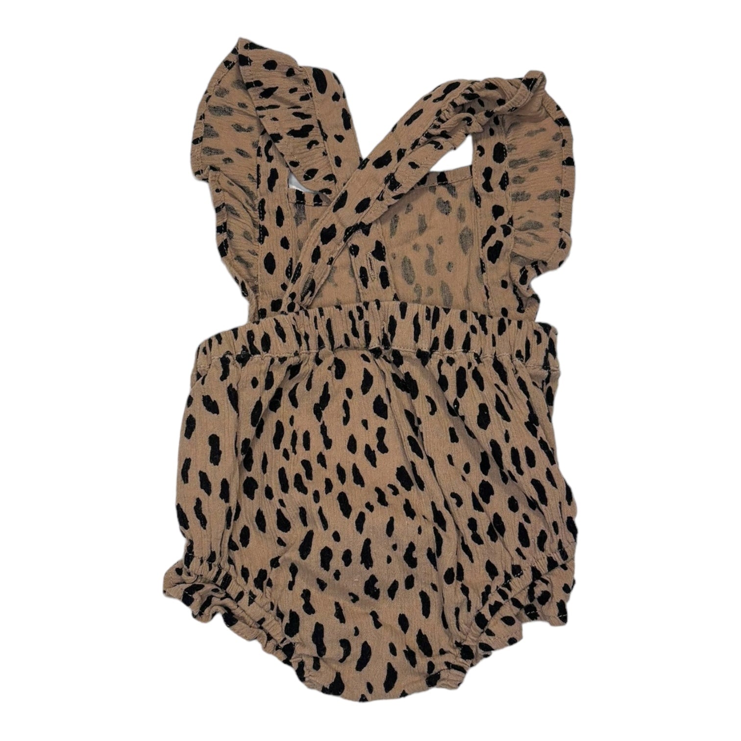 Seed Leopard Print Romper, Size 000