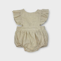 Myla and Co Beige Linen Romper, Size 000