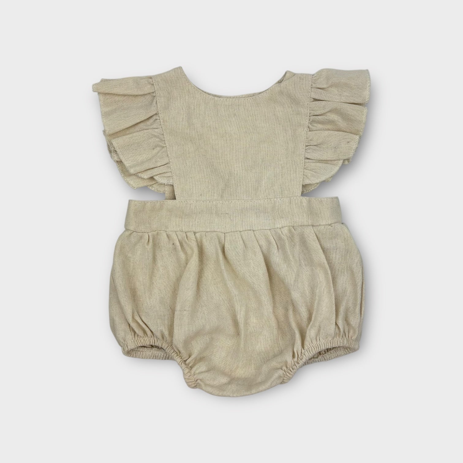 Myla and Co Beige Linen Romper, Size 000