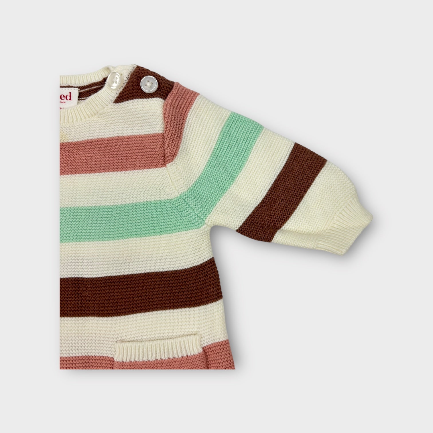Seed Heritage Knitted Stripe Romper, Size 0000