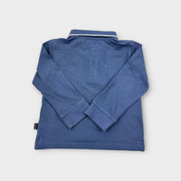 Ted Baker Blue Long Sleeve Polo Shirt, Size 2-3