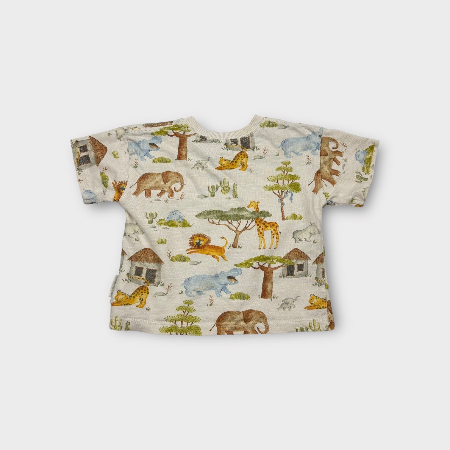 Purebaby Safari Print T-Shirt, Size 0