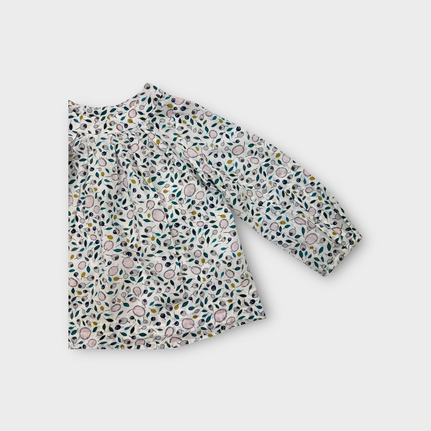 Jacadi Paris Leaf Print Blouse, Size 0