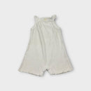 Milk Ribbed Romper, Size 3